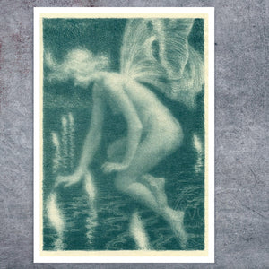 Ludovic Alleaume “Moth and Will - o' - the - Wisp / Phalène et Feux Follets” (c.1904) - Mabon Gallery