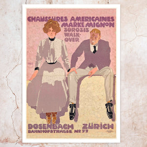 Ludwig Hohlwein "Chassures Americaines" (c.1908) - Mabon Gallery