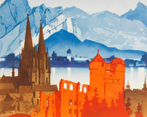 Ludwig Hohlwein "Motoring In Germany" (c.1920) - Mabon Gallery