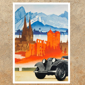 Ludwig Hohlwein "Motoring In Germany" (c.1920) - Mabon Gallery