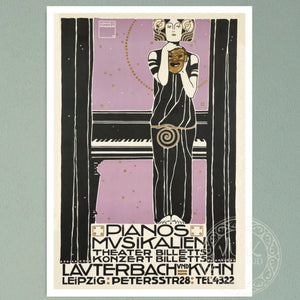 Ludwig Hohlwein "Pianos Musikalien" (c.1909) - Mabon Gallery