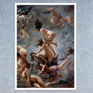 Luis Ricardo Falero "The Departure of the Witches" (c.1878) - Mabon Gallery