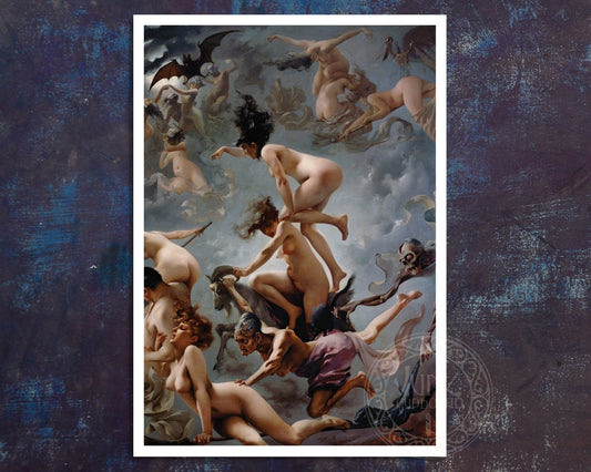 Luis Ricardo Falero "The Departure of the Witches" (c.1878) - Mabon Gallery