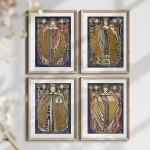 Margaret Macdonald Mackintosh "The Four Queens" (c.1909) - Set of 4 - Mabon Gallery