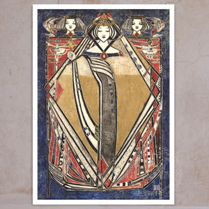 Margaret Macdonald Mackintosh "The Queen of Diamonds" (c.1909) - Mabon Gallery