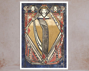 Margaret Macdonald Mackintosh "The Queen of Diamonds" (c.1909) - Mabon Gallery