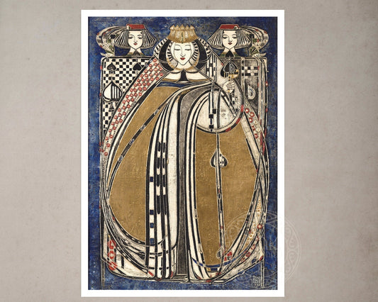 Margaret Macdonald Mackintosh "The Queen of Spades" (c.1909) - Mabon Gallery