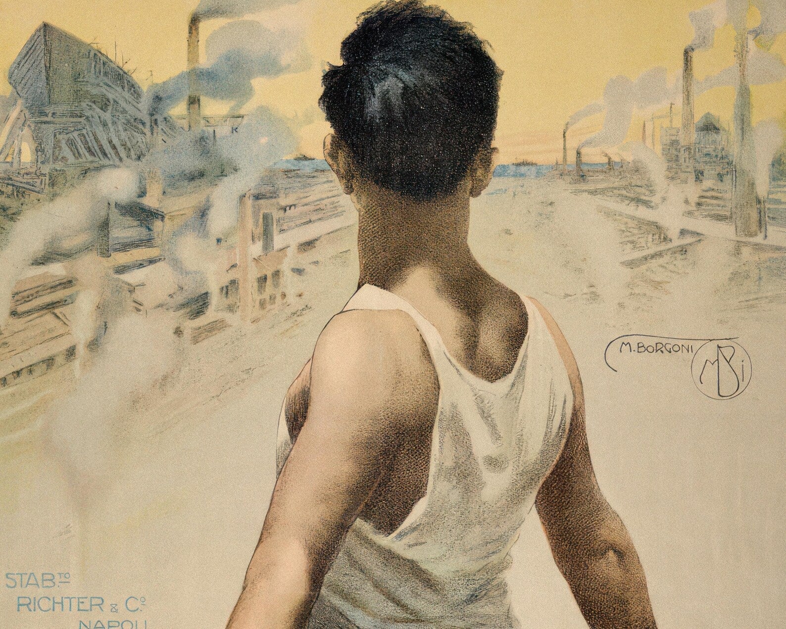 Mario Borgoni "Finalmente!" (c.1920) Vintage Advertising Poster - Mabon Gallery
