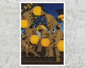 Maxfield Parrish "The Lantern Bearers" (c.1908) - Mabon Gallery