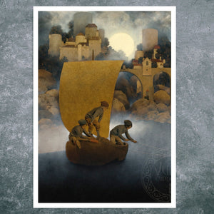 Maxfield Parrish "Wynken, Blynken and Nod" (c.1902) - Mabon Gallery