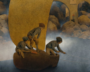 Maxfield Parrish "Wynken, Blynken and Nod" (c.1902) - Mabon Gallery