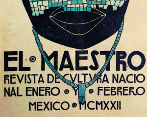 Mexican Magazine Cover "El Maestro - Revista de Cultura Nacional" (c.1922) - Mabon Gallery