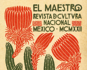 Mexican Magazine Cover "El Maestro - Revista de Cultura Nacional" (c.1922) - Mabon Gallery