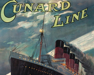 Odin Rosenvinge "Cunard Line: Liverpool, New York & Boston" (c.1907) - Mabon Gallery