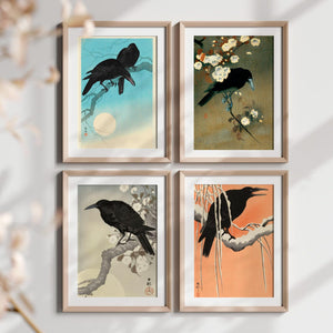 Ohara Koson "The Crows" (c.1920) - Set of 4 Prints - Mabon Gallery