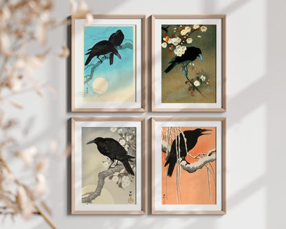 Ohara Koson "The Crows" (c.1920) - Set of 4 Prints - Mabon Gallery