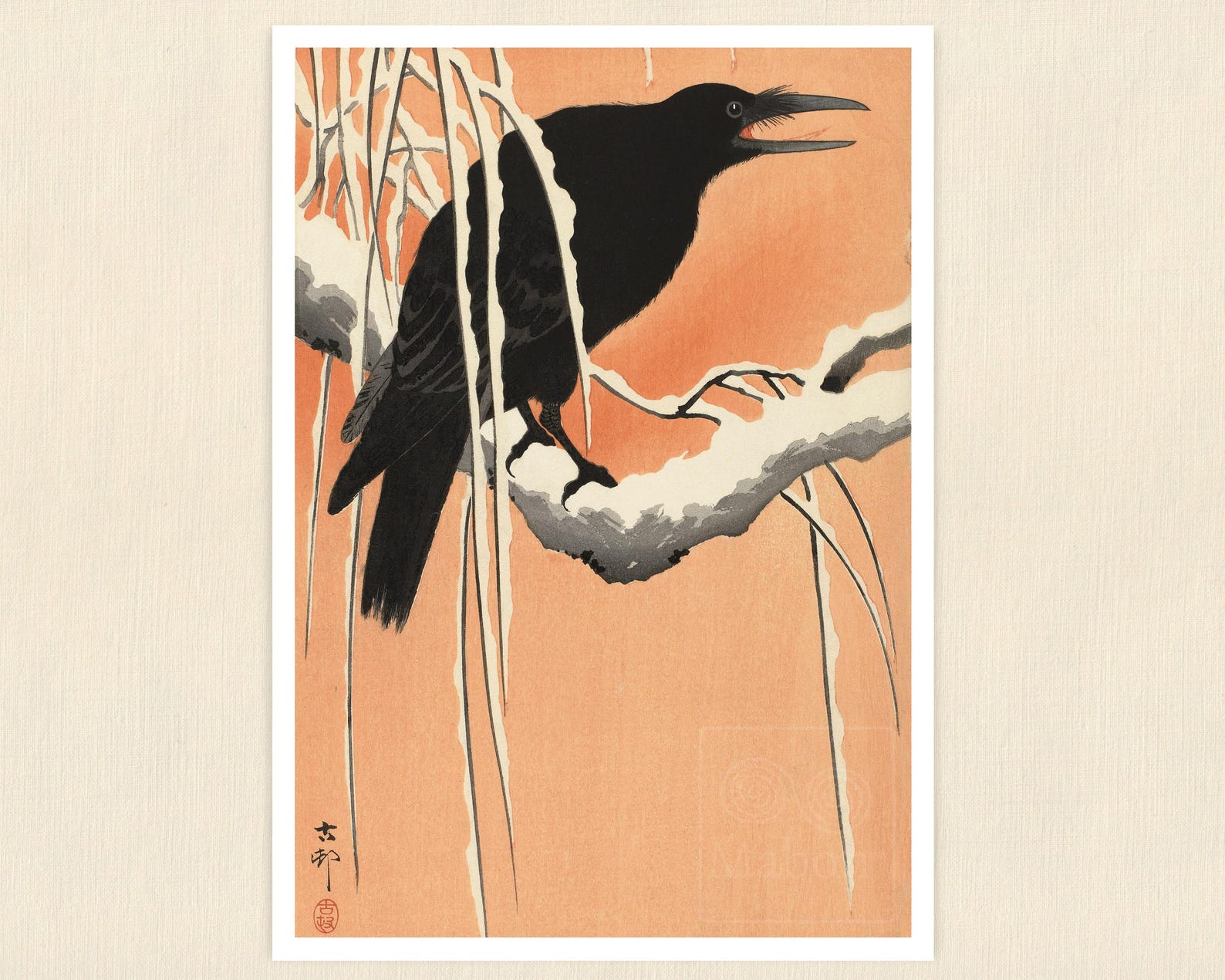 Ohara Koson "The Crows" (c.1920) - Set of 4 Prints - Mabon Gallery