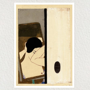 Onchi Koshiro "Before the Mirror" (c.1928) - Mabon Gallery