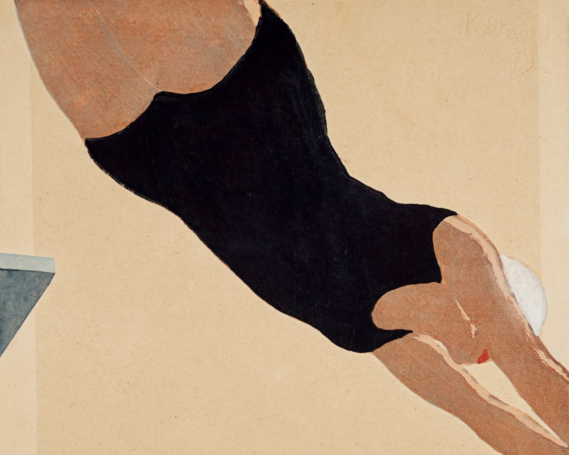 Onchi Koshiro "Diving" (c.1932) - Mabon Gallery