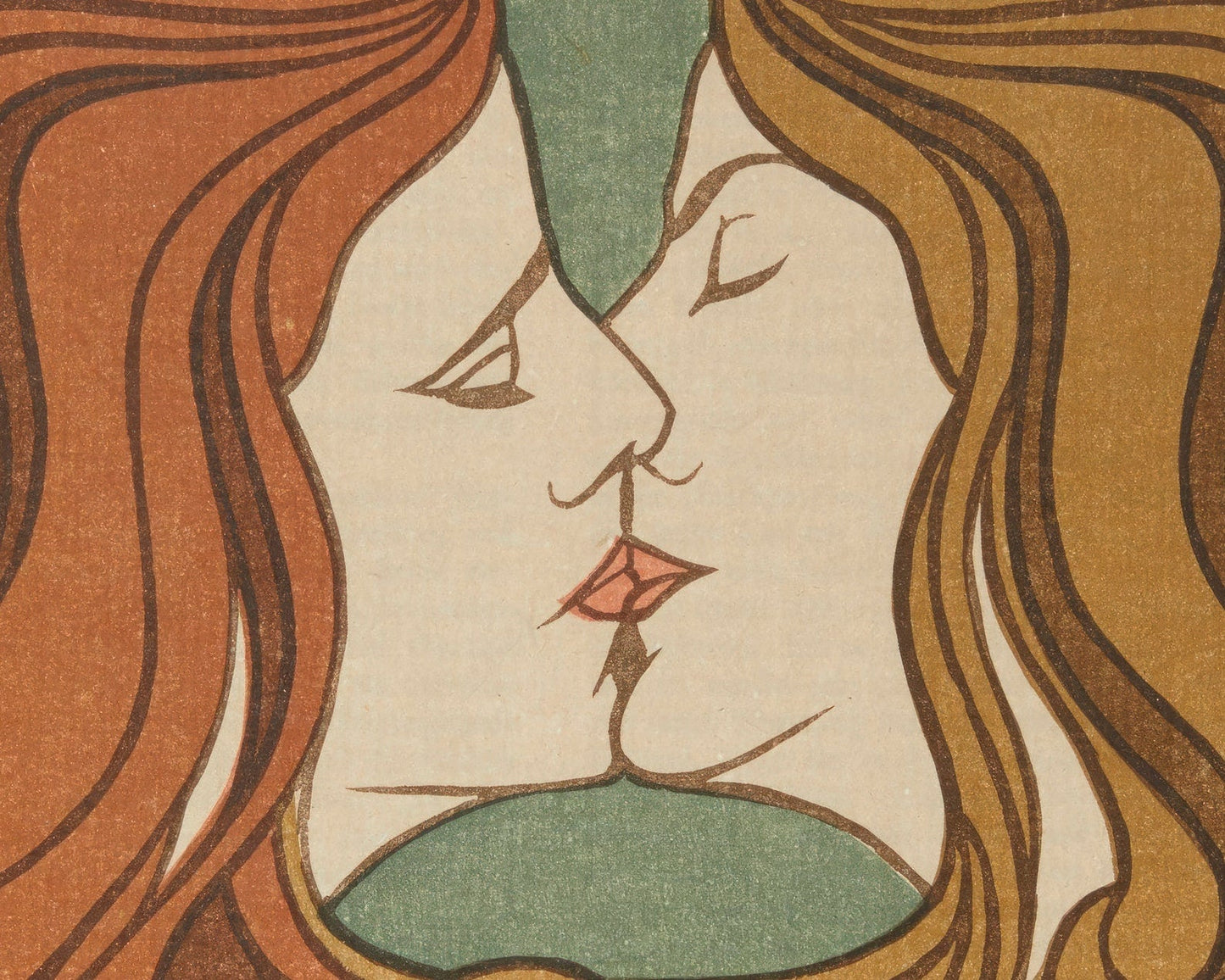 Peter Behrens "The Kiss" (c.1898) - Mabon Gallery