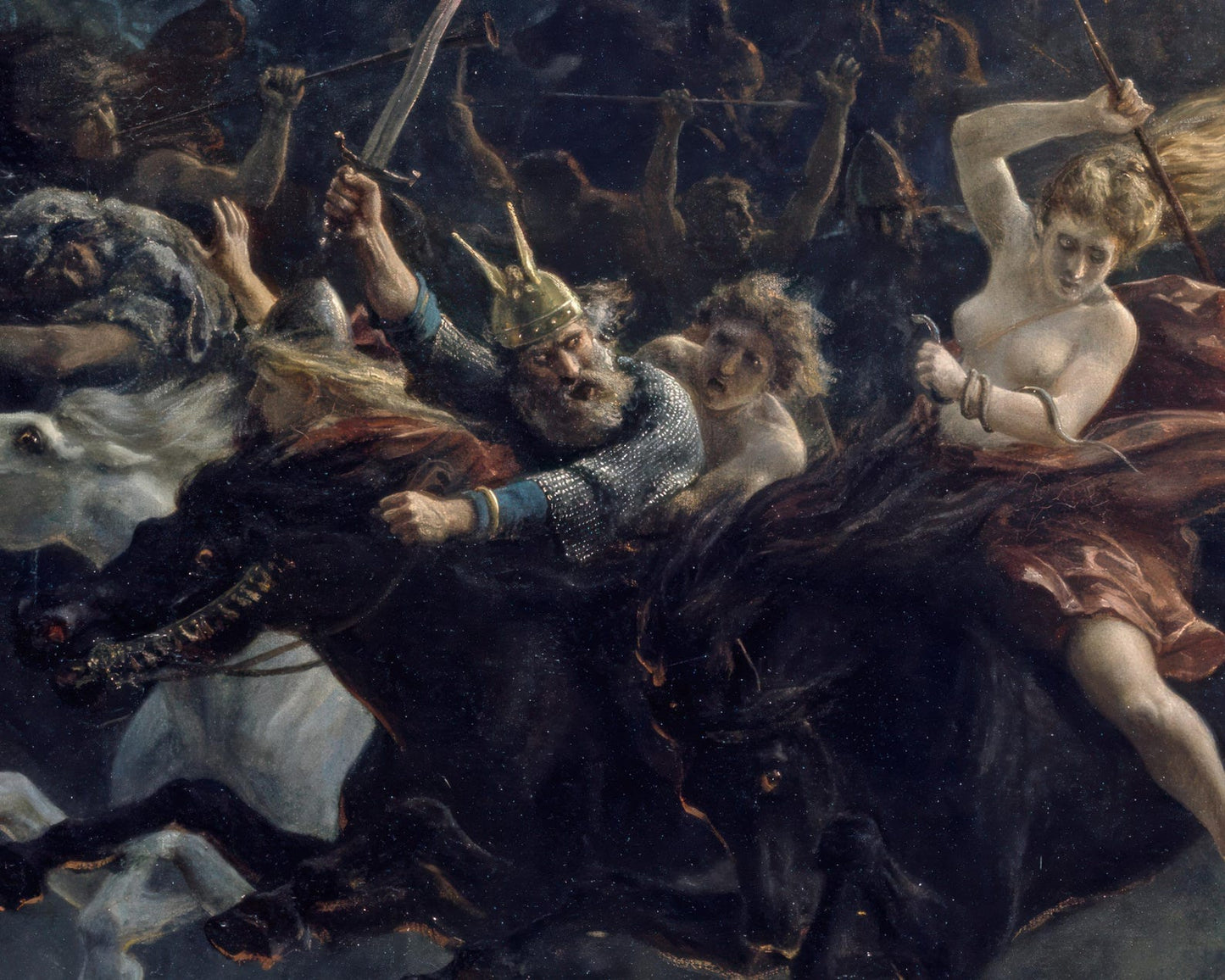 Peter Nicolai Arbo “Odin's Wild Hunt” (c.1872) - Mabon Gallery