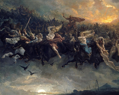 Peter Nicolai Arbo “Odin's Wild Hunt” (c.1872) - Mabon Gallery