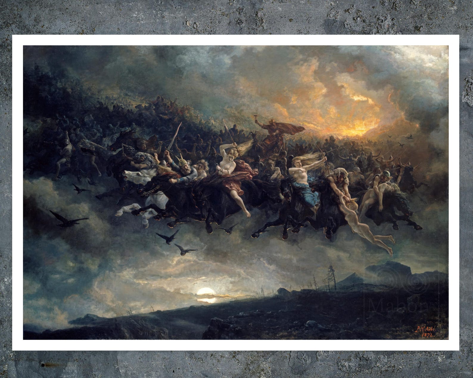 Peter Nicolai Arbo “Odin's Wild Hunt” (c.1872) - Mabon Gallery