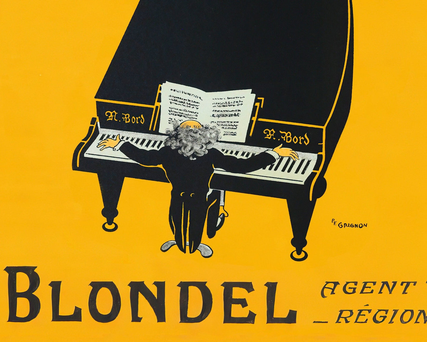 P.F Grignon "Pianos A. Bord" (c.1900) - Mabon Gallery