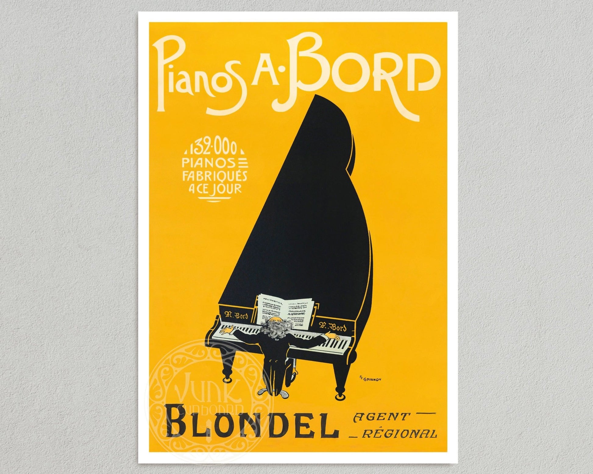 P.F Grignon "Pianos A. Bord" (c.1900) - Mabon Gallery