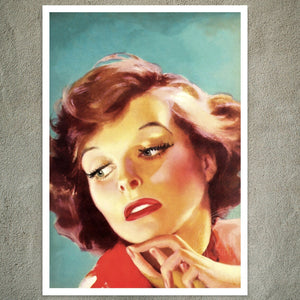 Photo Play Magazine Cover "Katharine Hepburn" by Dan Osher (c.1934) - Mabon Gallery
