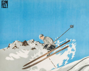 Pierre Michel "Sport d'Hiver Barcelonette" (c.1928) - Mabon Gallery