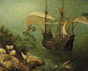 Pieter Bruegel the Elder "Landscape with the Fall of Icarus" (c.1560) - Mabon Gallery