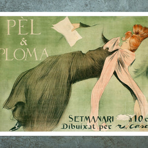 Ramón Casas "Pèl And Ploma" (c.1899) - Mabon Gallery