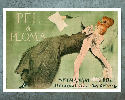 Ramón Casas "Pèl And Ploma" (c.1899) - Mabon Gallery