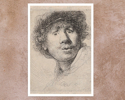 Rembrandt "Self - Portrait" (c.1630) - Mabon Gallery