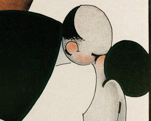 René Besserve (Reb) “The Kiss” Fantasio Magazine Illustration - Art Deco - Mabon Gallery
