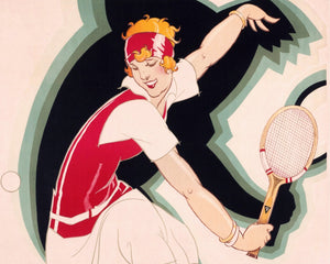 René Vincent "La Racquette Ram a la Vogue - Suzanne Lenglen" (c.1920) - Mabon Gallery