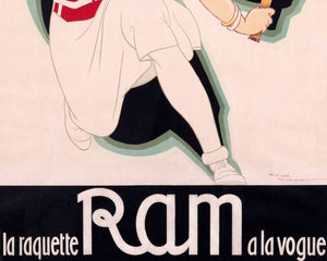René Vincent "La Racquette Ram a la Vogue - Suzanne Lenglen" (c.1920) - Mabon Gallery