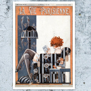 René Vincent "Son Breviaire" La Vie Parisienne Magazine Cover Artwork (c.1920) - Mabon Gallery
