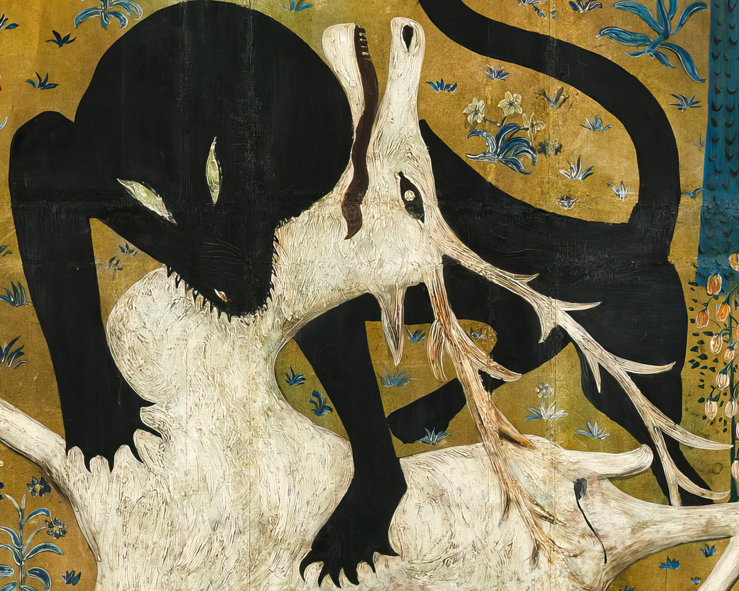 Robert W. Chanler "Leopard and Deer" (c.1912) - Mabon Gallery