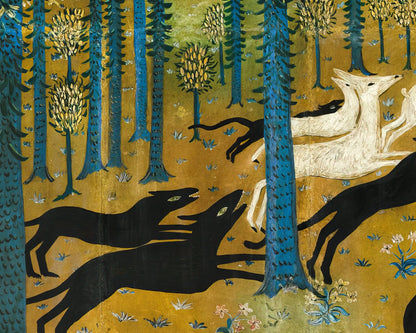 Robert W. Chanler "Leopard and Deer" (c.1912) - Mabon Gallery