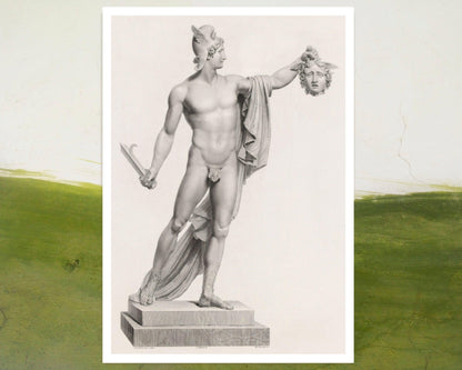 Set of 3 Etchings from "Oeuvre de Canova: Recueil de Statues" Depicting Perseus, Paris & Ajax - Mabon Gallery