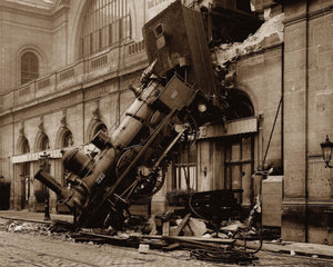 Studio Lévy "Train Wreck at Montparnasse Station, Paris" (c.1895) - Mabon Gallery