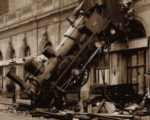 Studio Lévy "Train Wreck at Montparnasse Station, Paris" (c.1895) - Mabon Gallery
