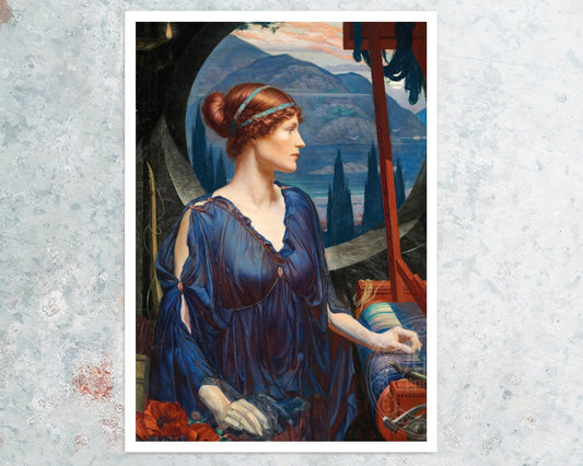 Sydney Harold Meteyard (attributed) "Penelope at her Loom" (c.1900) - Mabon Gallery