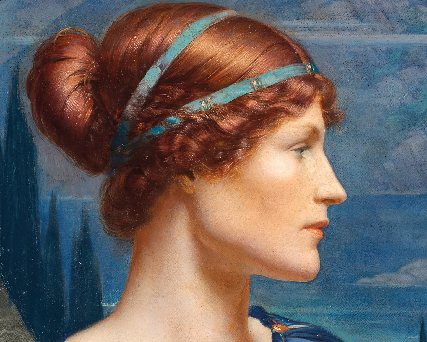 Sydney Harold Meteyard (attributed) "Penelope at her Loom" (c.1900) - Mabon Gallery