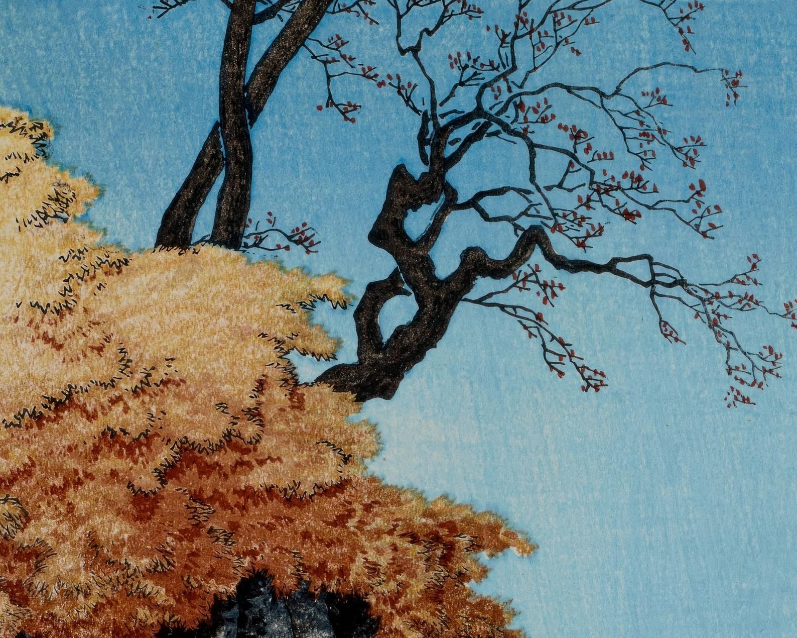 Takahashi Hiroaki (Shotei) "Foot of Mount Ashitaka: Autumn" (c.1932) - Mabon Gallery