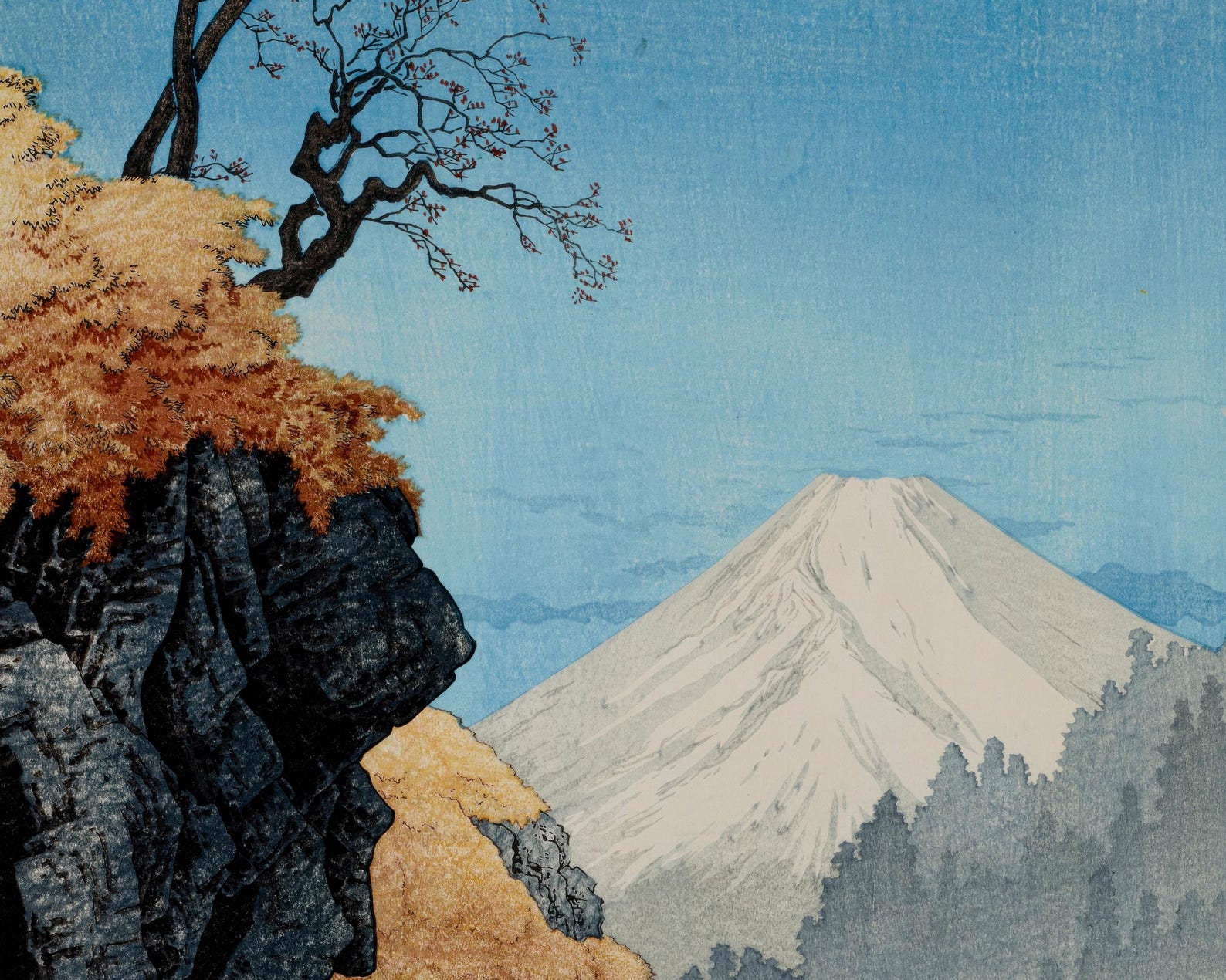 Takahashi Hiroaki (Shotei) "Foot of Mount Ashitaka: Autumn" (c.1932) - Mabon Gallery