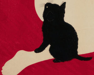 Takahashi Hiroaki (Shotei) "Nude Playing with Cat" (c.1924) - Mabon Gallery