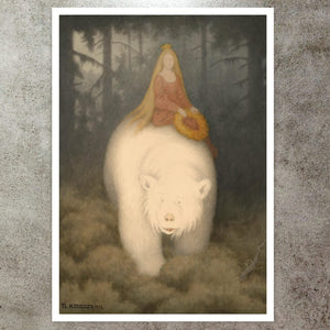 Theodor Kittelsen "White Bear King Valemon" (c.1912) - Mabon Gallery